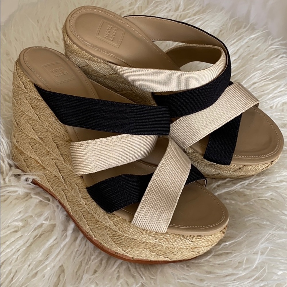 Herve Léger Espadrille Platform Sandals